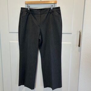 Talbots Curvy Fit Dress Pants Charcoal Gray Size 16 Polyester Rayon Spandex